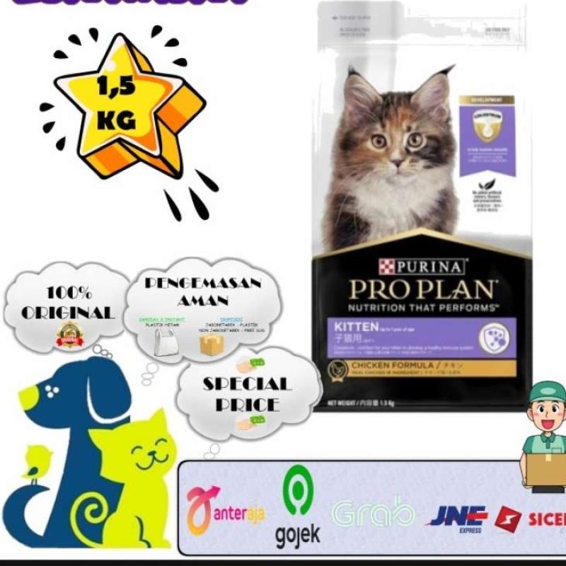 Promo Proplan Pro Plan Kitten Chicken Cat Food 1,5 Kg
