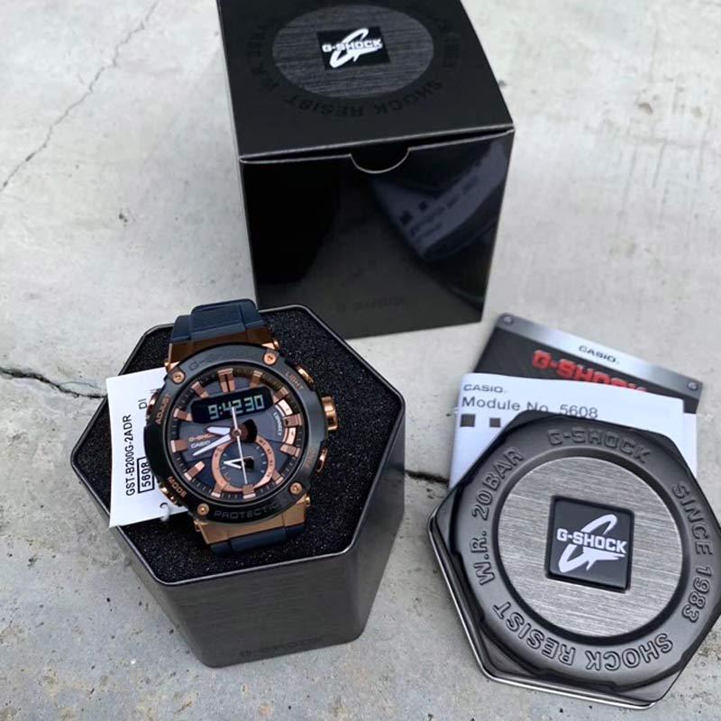 Promo Casio G-SHOCK GST-B200G-2ADR - Jam Tangan Pria - Biru Rosegold - Biru  Rosegold di Seller Gudang Jam - Kota Bandung, Jawa Barat | Blibli