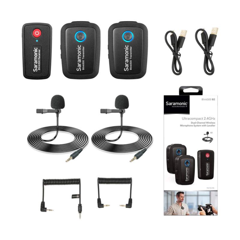 Jual Saramonic Blink 500 B2 Dual Channel Wireless Omni Lavalier Microphone Terbaru November 2021 Harga Murah Kualitas Terjamin Blibli