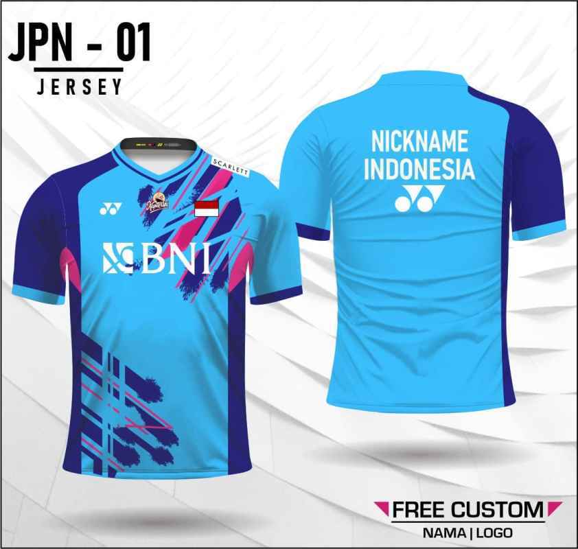 Promo Jersey Badminton Baju Fajri Kaos Bulutangkis Fajar Rian