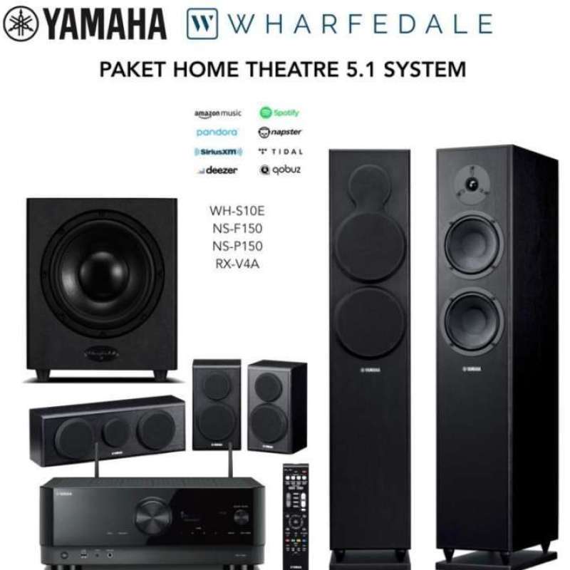 Paket home theatre Wharfedale Yamaha system RXV4A NSPF150 WHS10E
