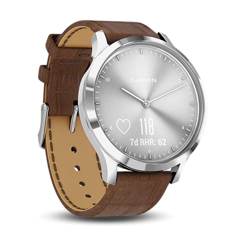 Jual Garmin Vivomove HR Premium Smartwatch SILVER BROWN di