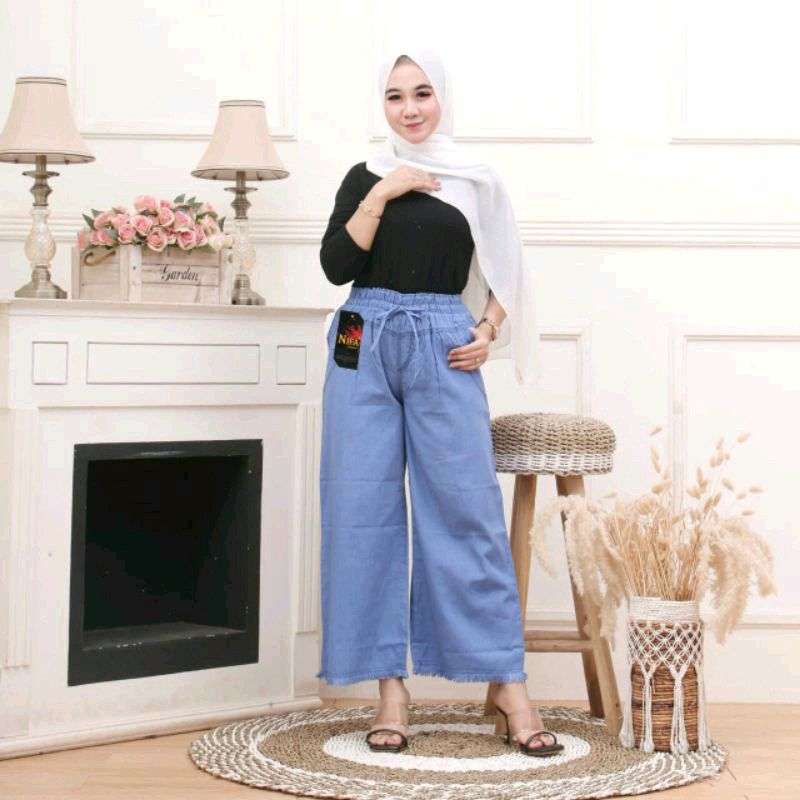 Denim kulot hot sale