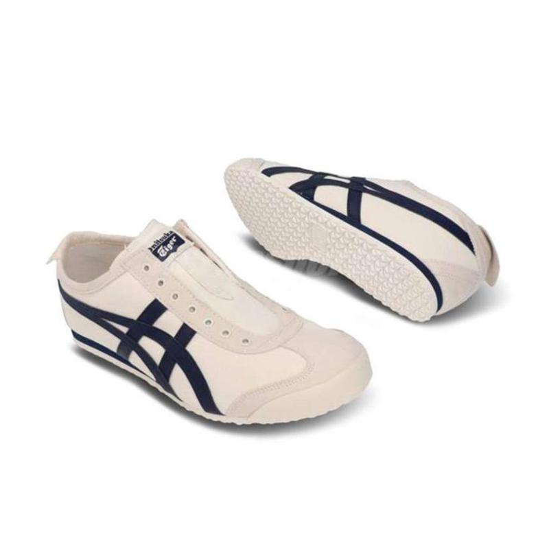 Onitsuka tiger slip on cream navy hot sale