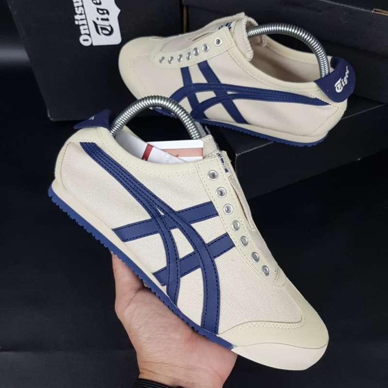 Jual Onitsuka Tiger Mexico 66 Sepatu Slip On Unisex Cream Navy Online Desember 2020 Blibli
