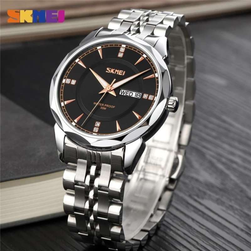 Promo SKMEI 9268 Original Jam Tangan Pria Analog Rantai Casual