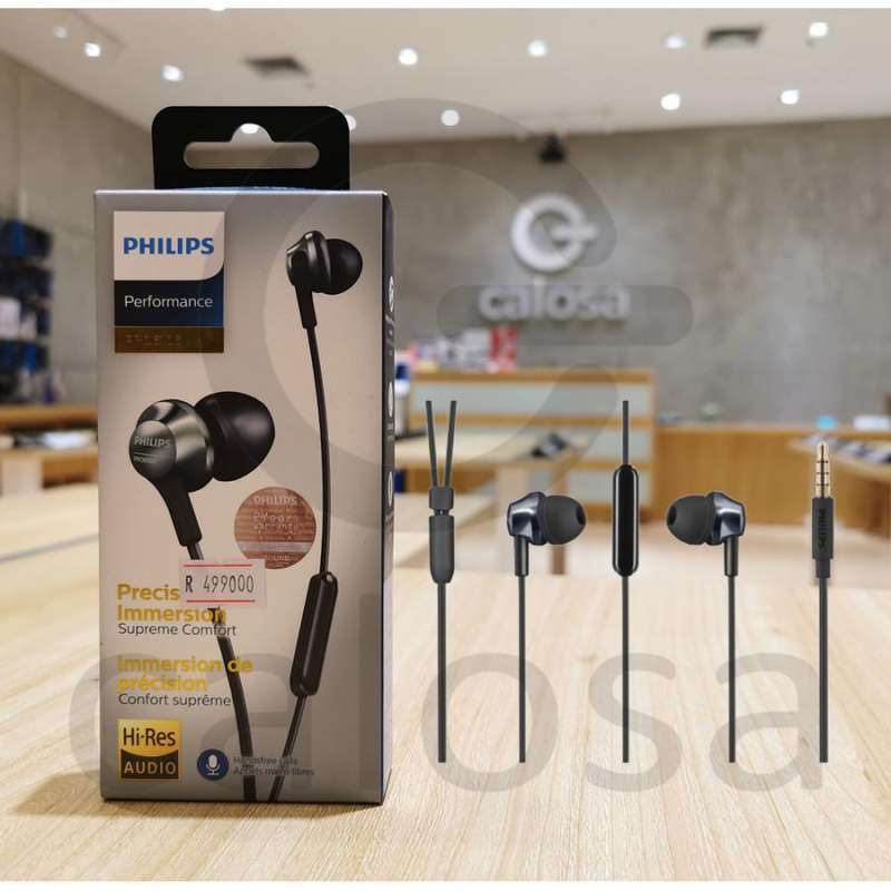 Philips PRO6105 PRO 6105 In-ear Headphones with Mic Black ORIGINAL