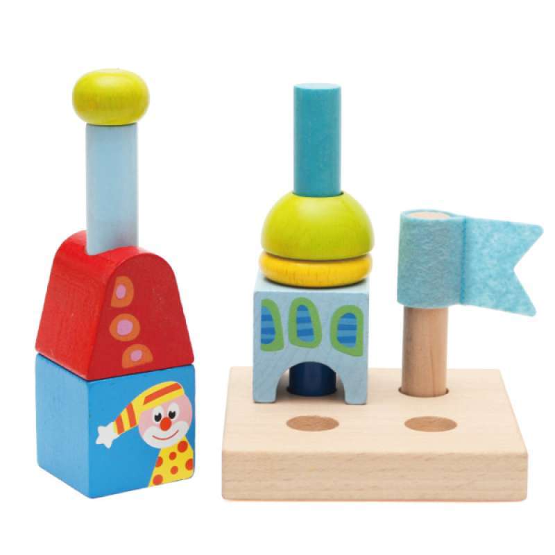 Jual Oem Kids Wooden Puzzle Rainbow Building Block Assembly Color Shape Cognitive Toy Online Desember 2020 Blibli