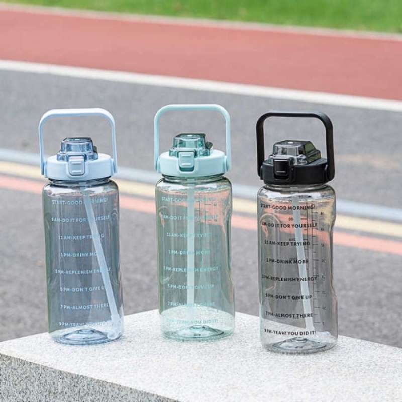 Jual Botol Minum Motivasi 2 Liter Dengan Penanda Waktu Motif Transparan Di  Seller Am_id - Wanajaya, Kab. Bekasi | Blibli