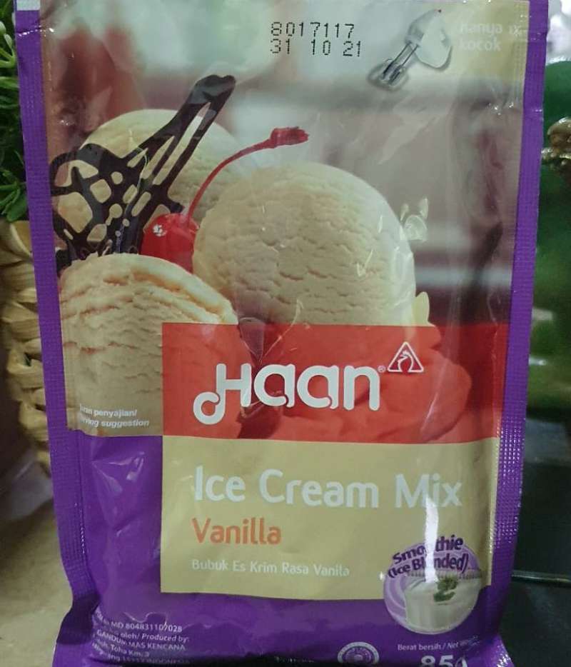 Jual Haan Ice Cream Mix Bubuk Es Krim Vanilla 85 G Online Oktober 2020 Blibli Com