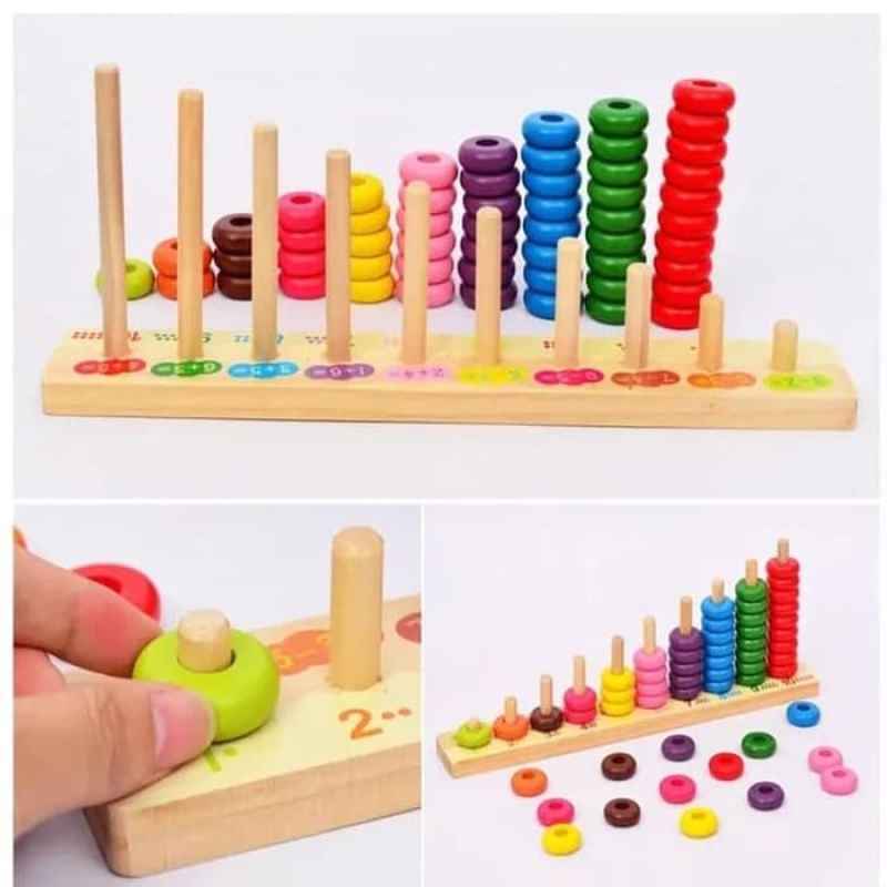 Jual Oem Puzzle Kayu Ring Montessori Clouds Computation Beads Mainan Anak Online September 2020 Blibli Com