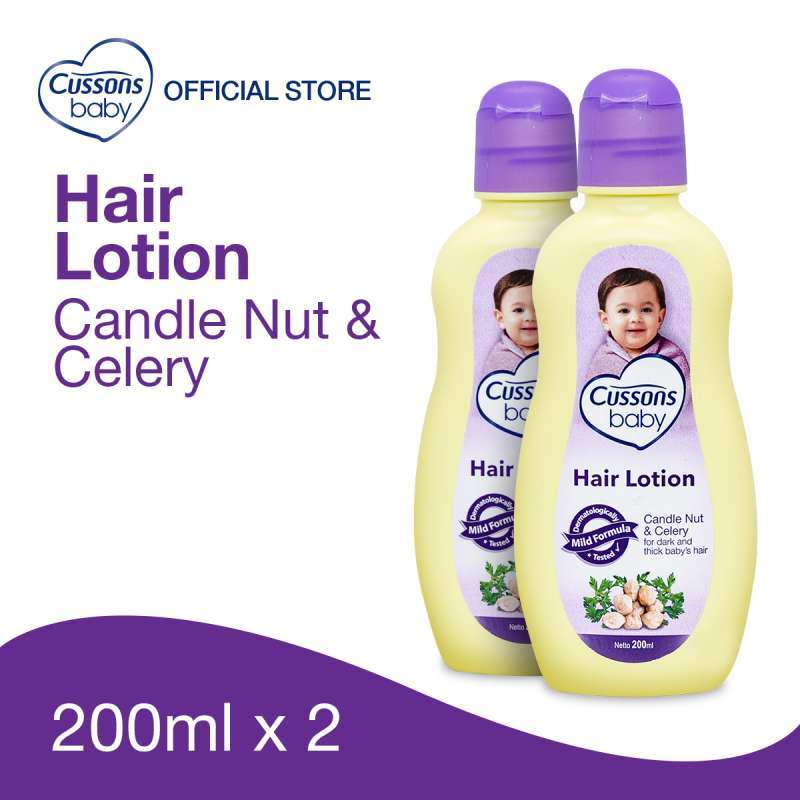 Jual Cussons Baby Hair Lotion Candle Nut Celery 200ml Twin Pack Online Januari 2021 Blibli