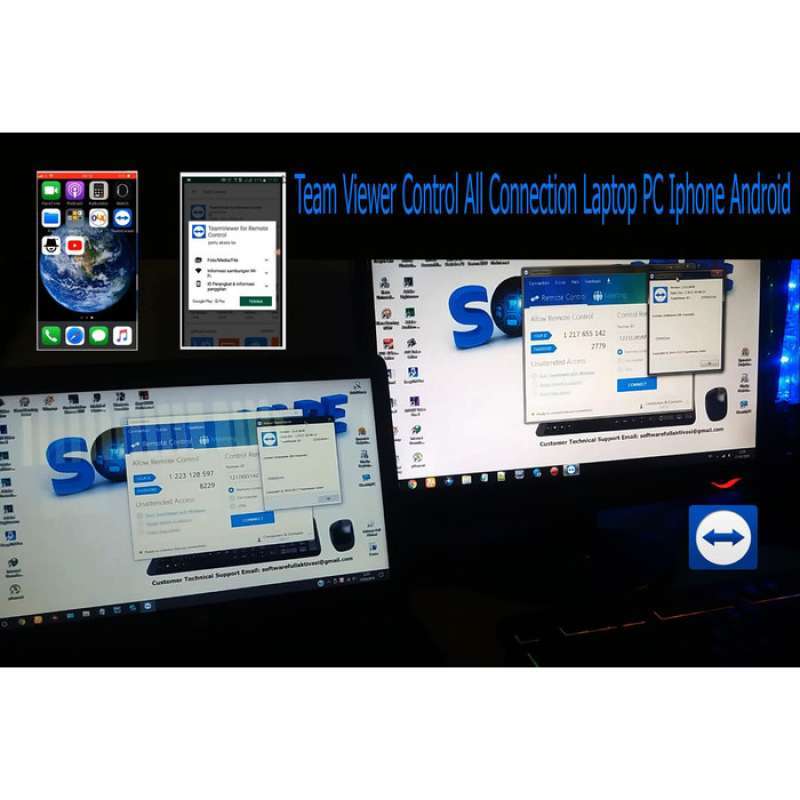 Jual Teamviewer Remote Laptop Pc Dari Handphone Android Iphone Online November 2020 Blibli