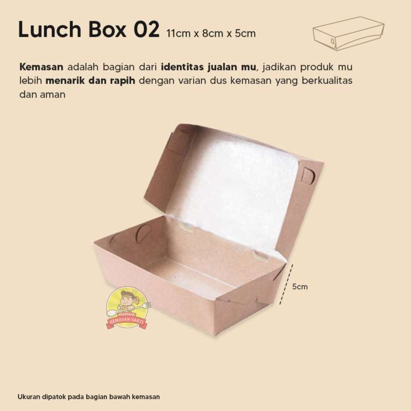 Jual Lunch Box Paper Kraft Size Large Kotak Makan Take Away Isi 100 Online Desember 2020 Blibli