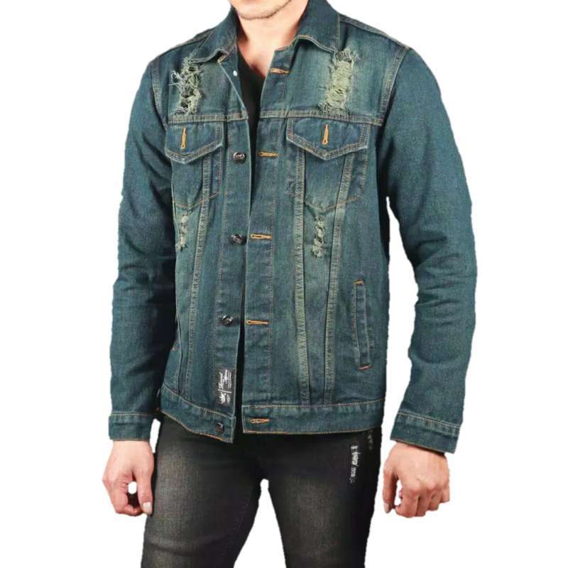 Ripped on sale jeans jaket