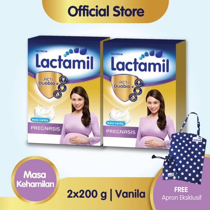 Jual Buy 2 Lactamil Pregnasis Vanila Susu Ibu Hamil 200 G Free Nursing Apron Online September 2020 Blibli Com