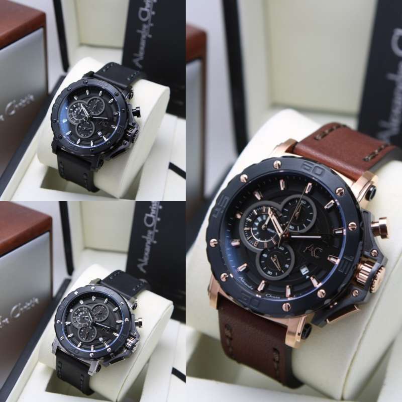 JAM PRIA ALEXANDRE CHRISTIE AC 9205 AC9205 BCL LEATHER 44MM ORIGINAL