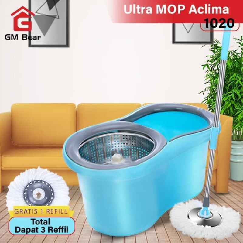 Jual Gm Bear 1020 Ultra Mop Aclima Spin Mop Biru Online Desember 2020 Blibli