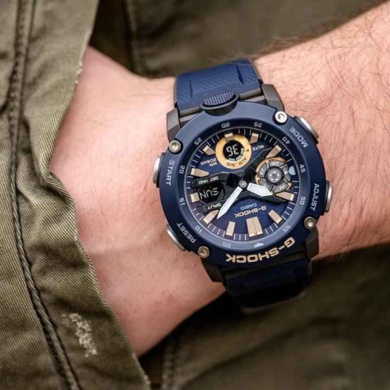 Jual Casio G Shock Ga 2000 2adr Carbon Core Guard Navy Blue Official Warranty Online Desember 2020 Blibli