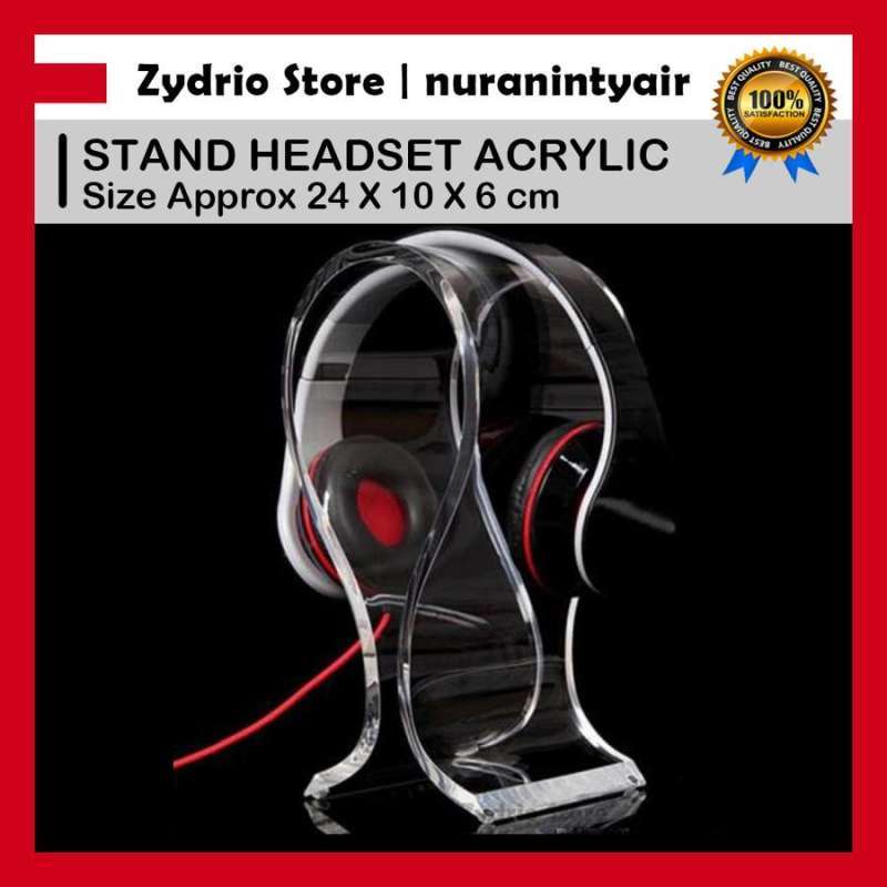 Stand Acrylic Holder Headset Headphone Earphone Gaming Akrilik