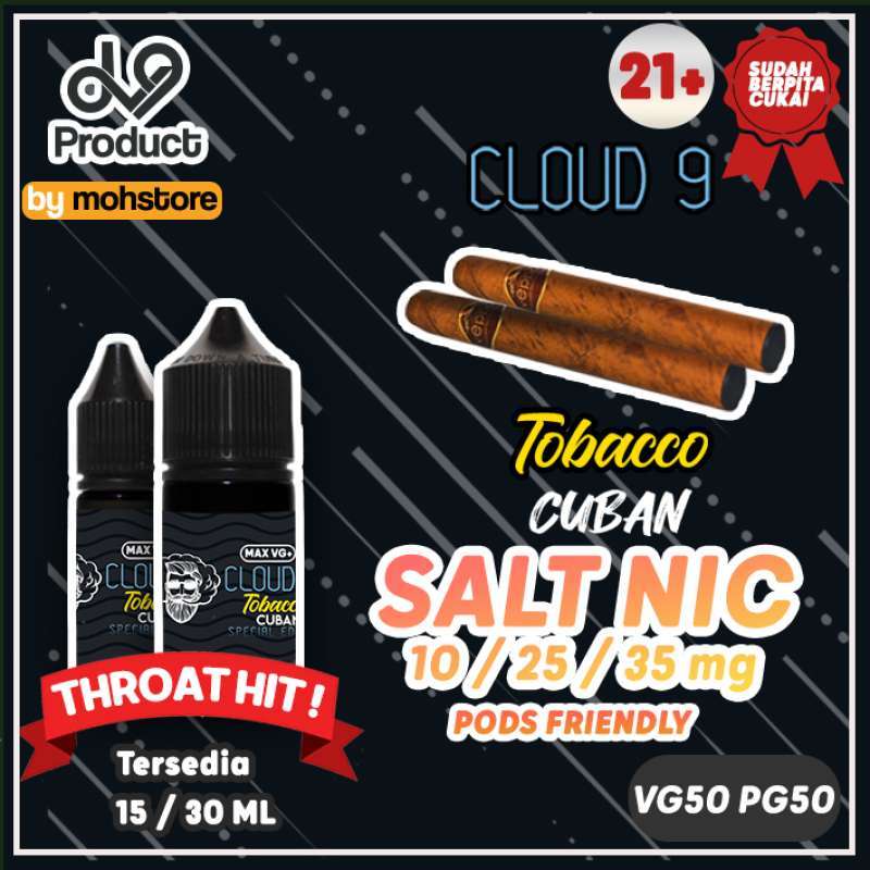 liquid rasa tobacco Promo Liquid Vape Dv9 Tobacco Cuban Salt Nic Pod Friendly Saltnic - Ukuran  30ml Saltnic 10mg Diskon 11% Di Seller Mohstore - Jatimakmur, Kota Bekasi