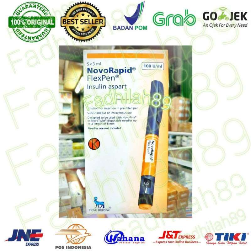 novorapid flexpen insulin aspart 100 iu box 5 pen original obat diabetes