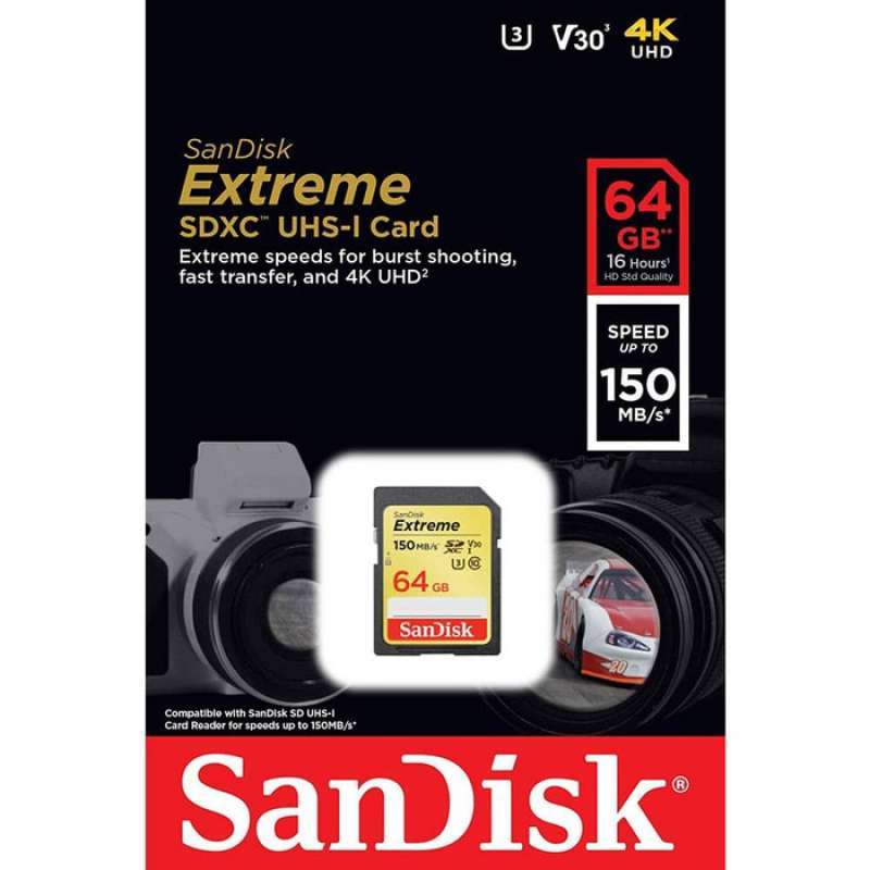 Jual Sandisk Extreme Sdxc 64gb 150mb S Class 10 Memory Kamera Sd Card 64gb Online November 2020 Blibli Com