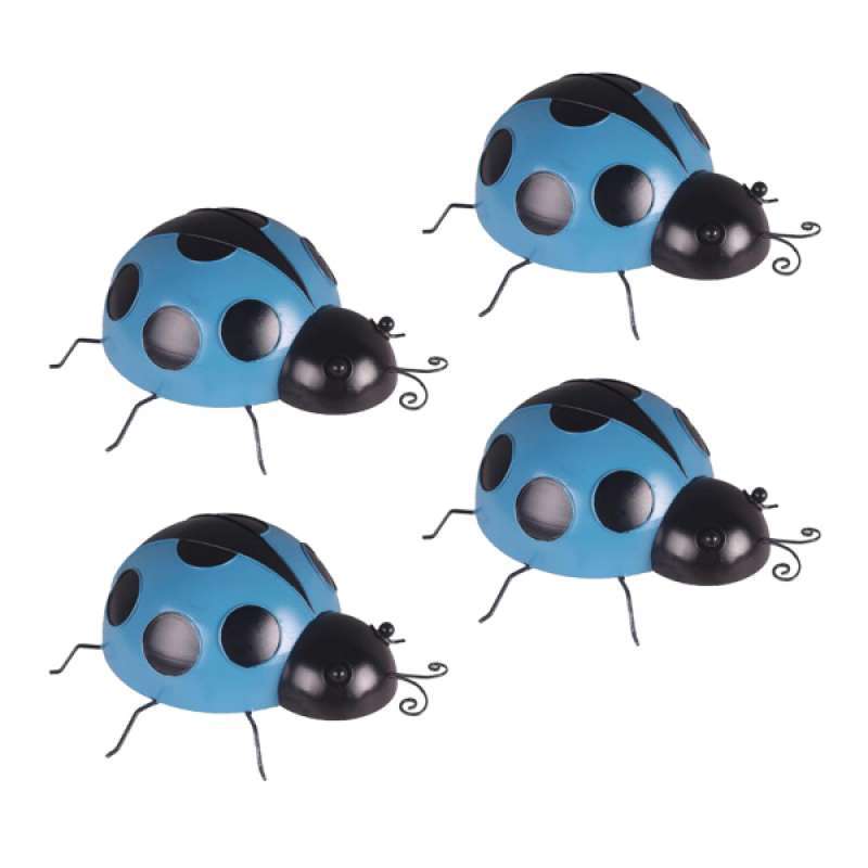 Jual 4pcs Blue Iron Ladybug Wall Decor Lifelike Wall Sculpture Artistic Indoor Outdoor Decoration 10cm Online November 2020 Blibli Com