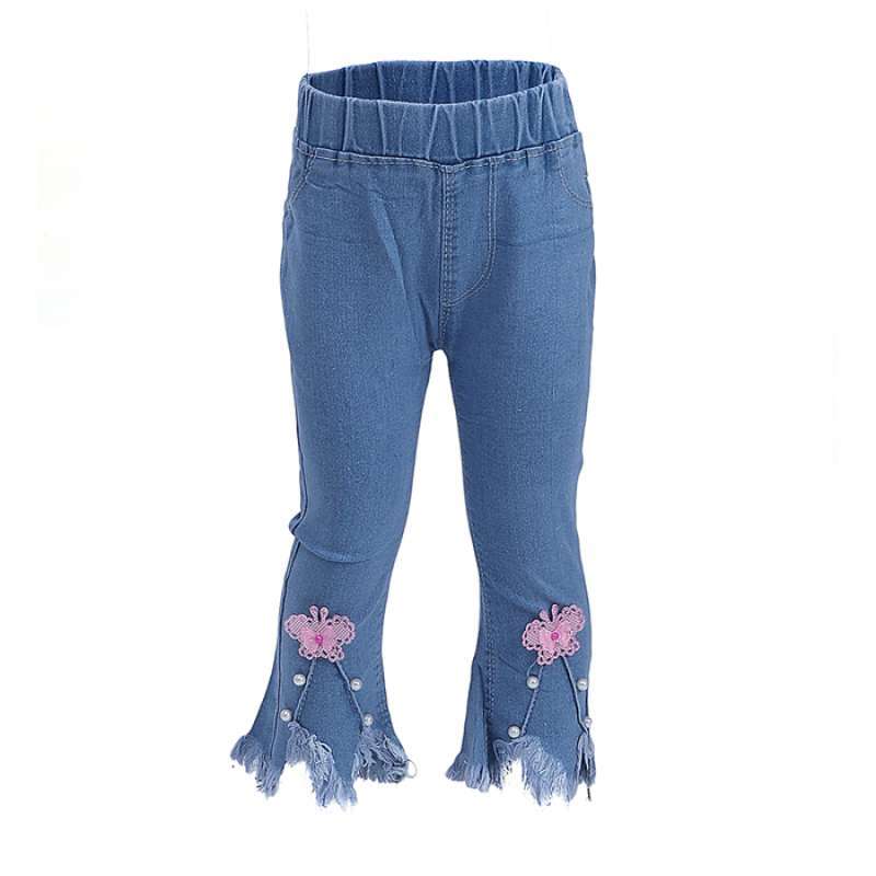 Hamlin Yocelyn Celana Jeans 7/8 Anak Perempuan Kid Long Pants Desain Rawis  Material Denim ORIGINAL Light Blue