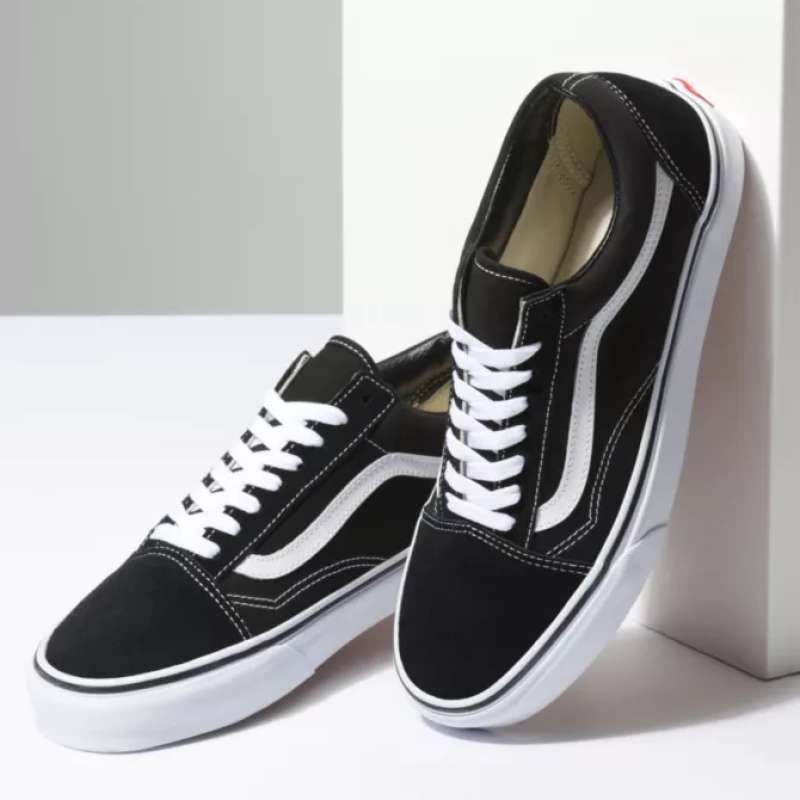 Jual Vans Old Skool Black White Global Original 8 Black Di