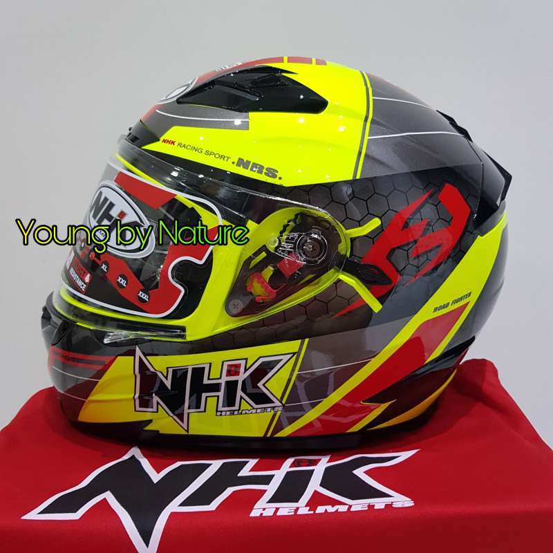 Jual Helm Full Face NHK RX 9 Double Visor Navy SE Yellow
