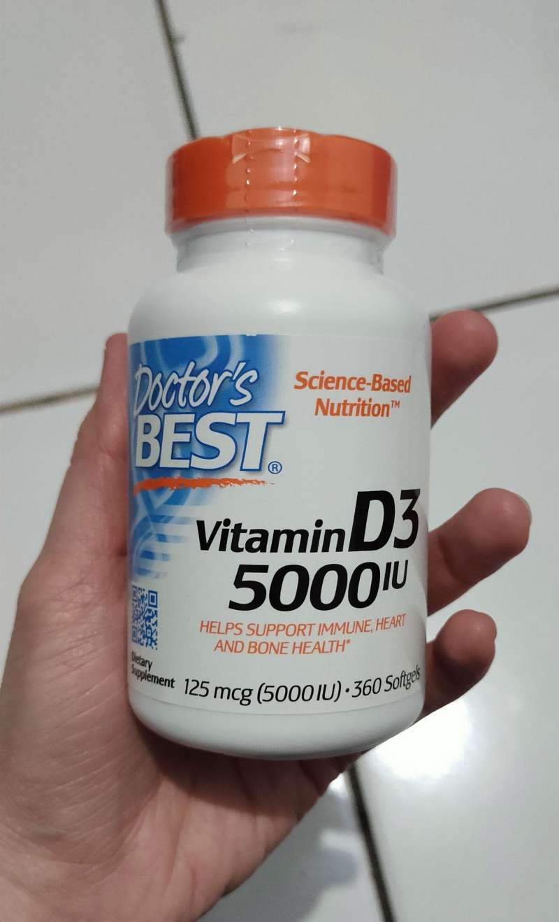 Jual (Doctor's Best) Vitamin D3 5000 IU 125 mcg Isi 360 ...