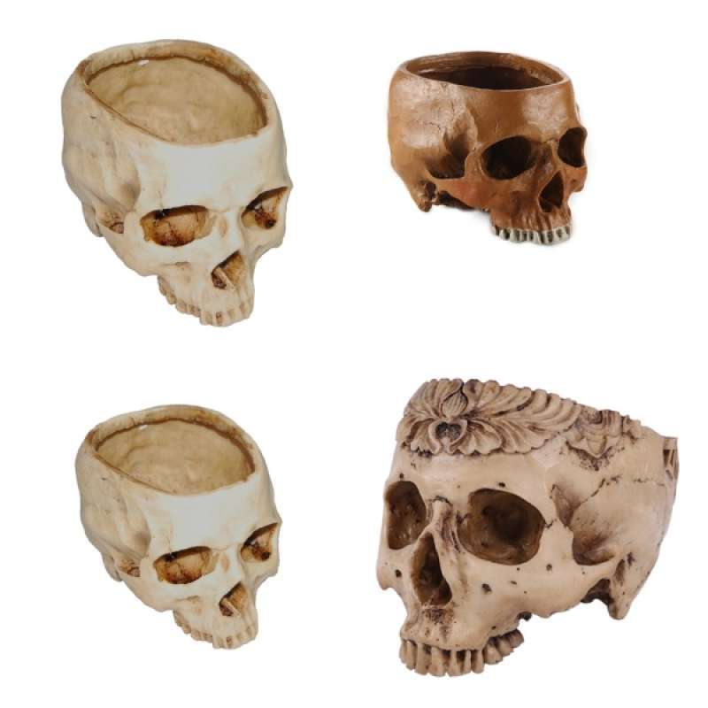 Buy White Human Skull Planter Archaize Garden Storage Pots Resin Human Skull  Skeleton Container Flowerpots For Decoration Art Online | Human Skull Head  Flower Pot Planter Skull Container Resin 