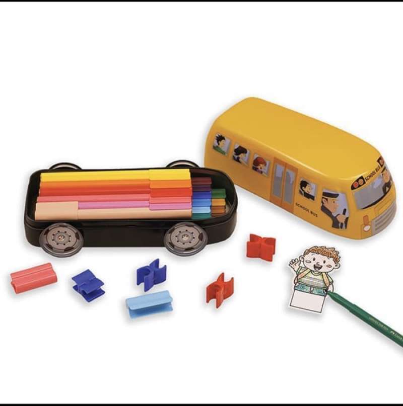 Jual Connector Pens 20w School Bus Faber Castell Spidol Warna Hadiah Anak Online Desember 2020 Blibli