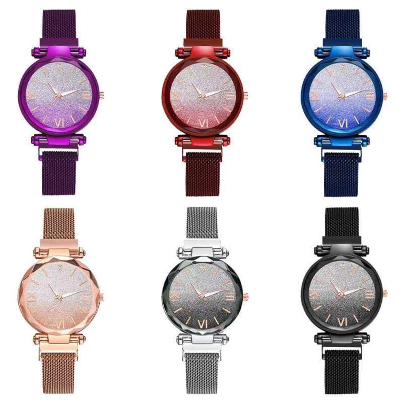 Jual Jam Tangan Wanita Tali Magnet Tanggal Rantai Pasir Jam Tangan Analog Import Jam Tangan Gliterwanita Online Desember 2020 Blibli