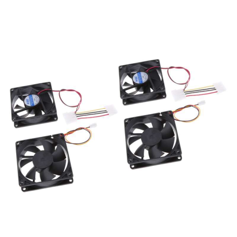 Promo 4pieces 12V 3Pin 80mm Mini 8cm 