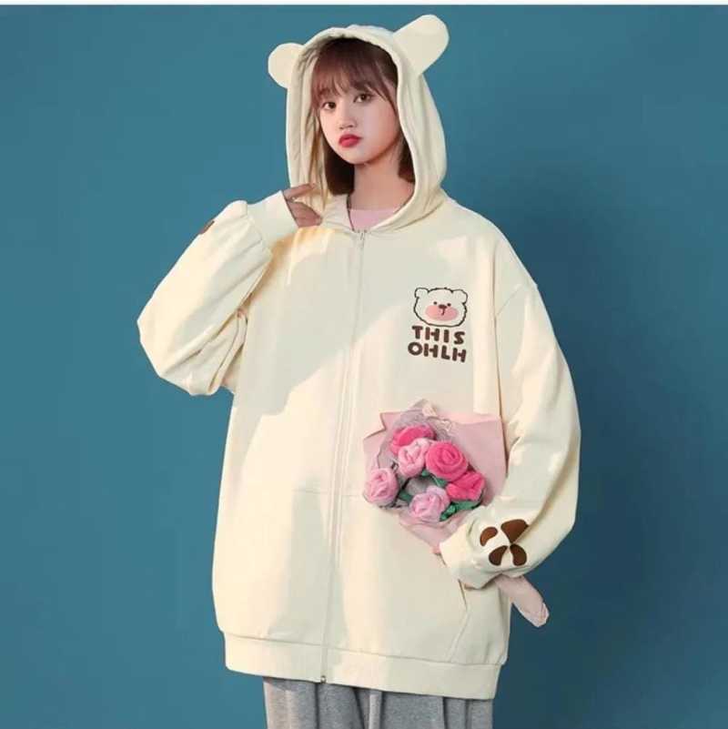 Sweater hoodie perempuan top