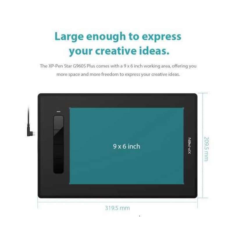 Jual Xp Pen Star G960s Graphics Digital Drawing Tablet With Ph3 Passive Pen Online November 2020 Blibli Com