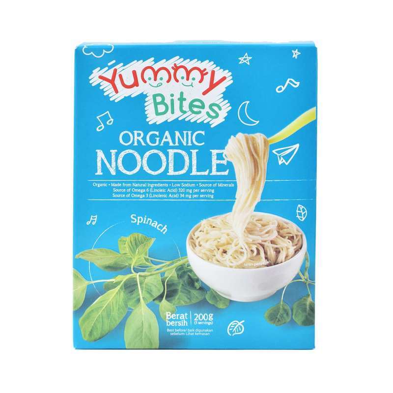 Jual Yummy Bites Organic Noodle 200 Gr - Spinach Di Seller House Of Organix Official Store - Kota Jakarta Utara, Dki Jakarta | Blibli