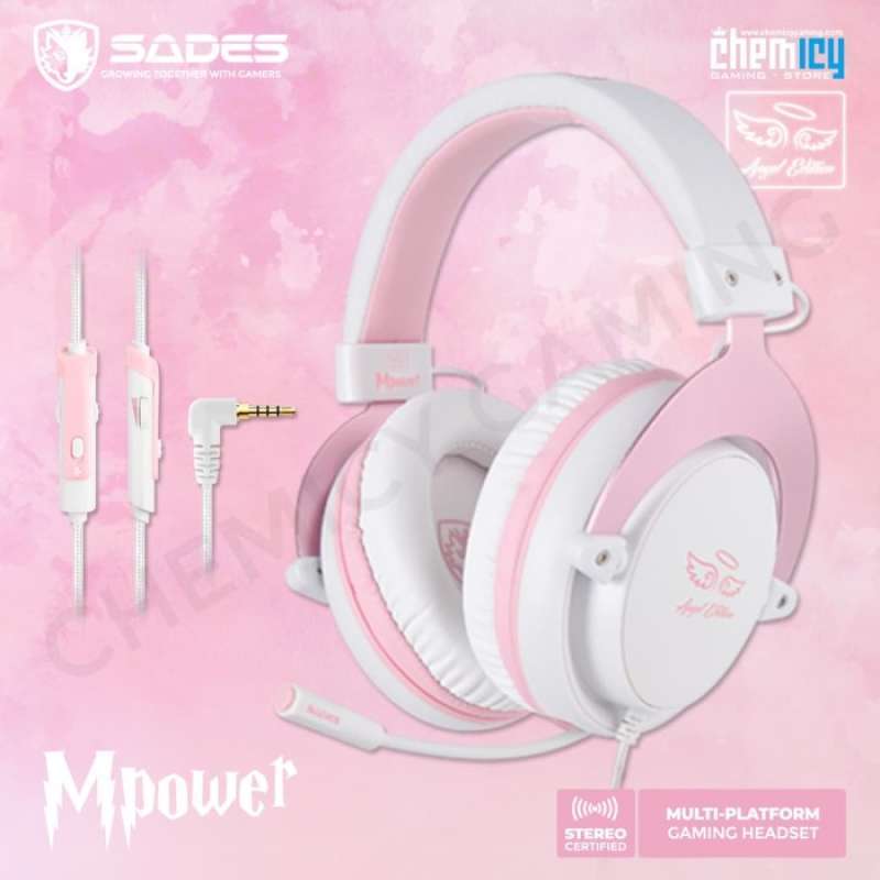 Promo Sades M power Mpower Angel Edition Multi Platform Gaming Headset Xionstore Diskon 50 Di Seller Xionstore Rawa Buaya Kota Jakarta Barat Blibli