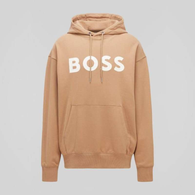 Jual Hugo Boss Sullivan 08 Logo Print Hoodie Beige Di Seller - Main Image