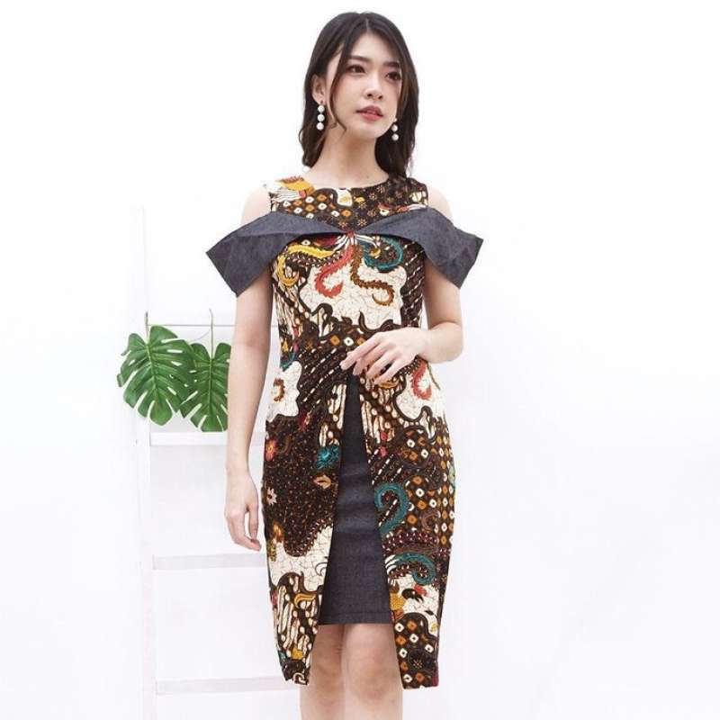 Jual Jo Nic Florence Bsd Dress Batik Modern Wanita Sabrina Peplum Online Januari 2021 Blibli