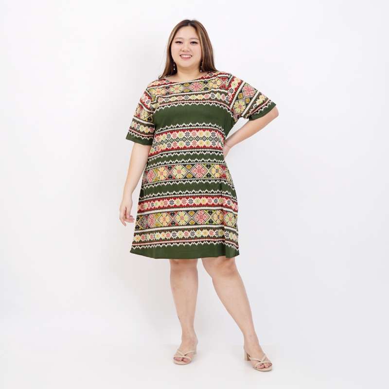 Promo DRESS BATIK WANITA JUMBO BIG SIZE 038 XXL XXXL LD 120cm BAJU