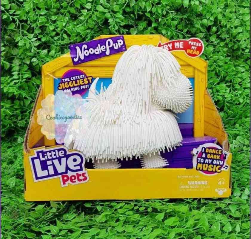 little live pets noodle pup white