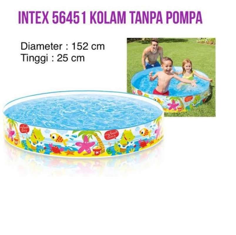 Jual Kolam Renang Baby Pool Anak Intex Bulat Tanpa Pompa Swimming 152cm Terbaru Juni 2021 Blibli