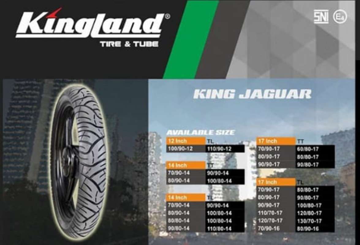 jual ban motor luar kingland king jaguar 80 90 14 online april 2021 blibli
