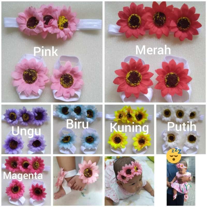 Jual Barefoot Bandana Bayi Baby Head Band Bunga Matahari Terbaru Juni 2021 Blibli