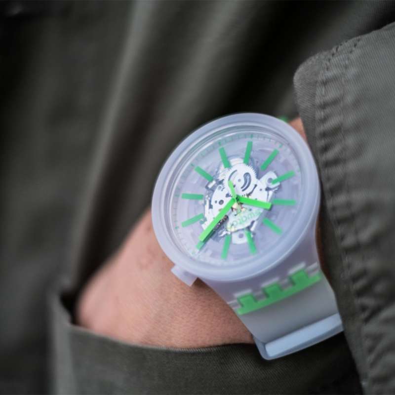 Promo Swatch So27e104 Jam Tangan Unisex Pria Greeninjelly