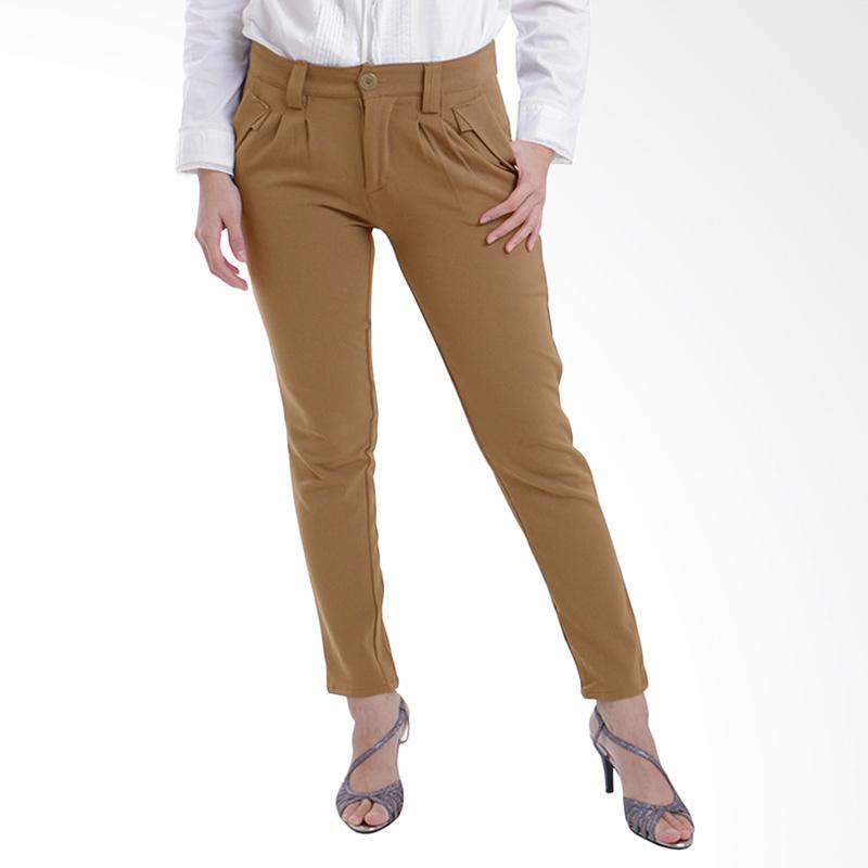 Adore Ladies Flip Pocket Celana Panjang Wanita - Light Brown