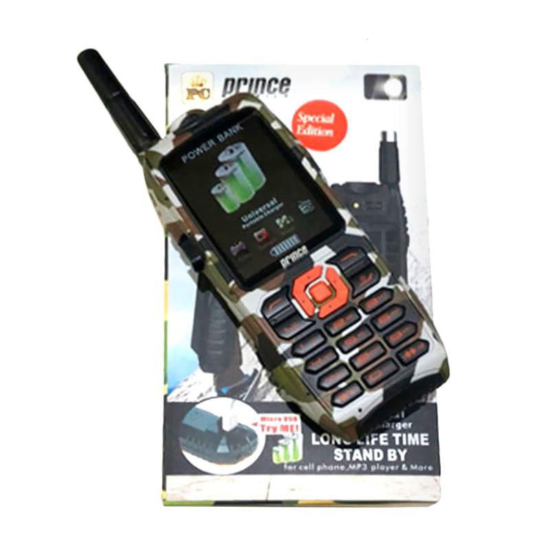 Prince PC-9000 SE Powerbank Handphone - Army Grey [10.000 mAh]
